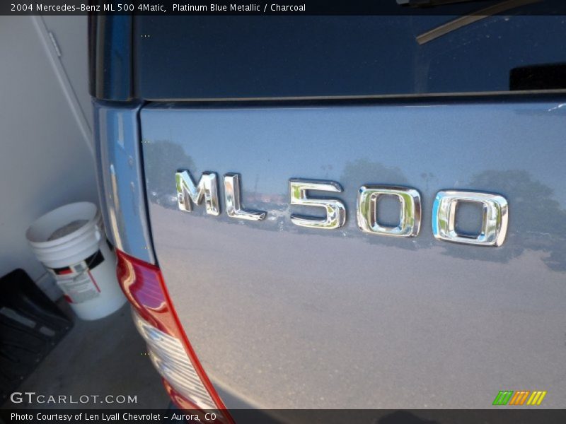 Platinum Blue Metallic / Charcoal 2004 Mercedes-Benz ML 500 4Matic