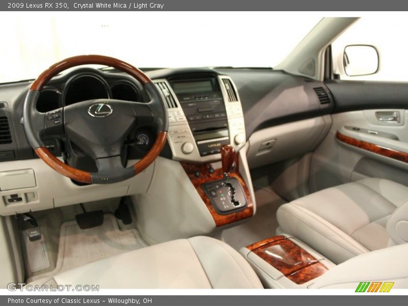 Crystal White Mica / Light Gray 2009 Lexus RX 350