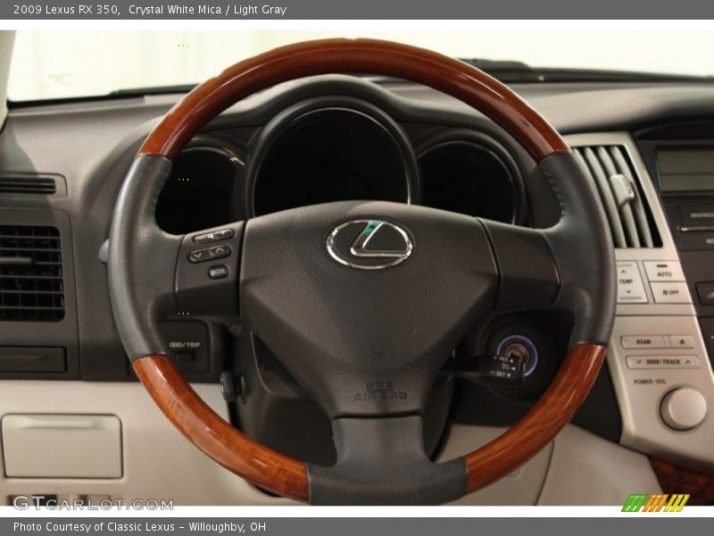 Crystal White Mica / Light Gray 2009 Lexus RX 350
