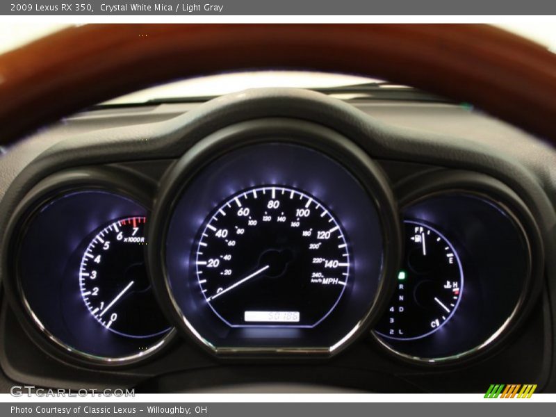 Crystal White Mica / Light Gray 2009 Lexus RX 350