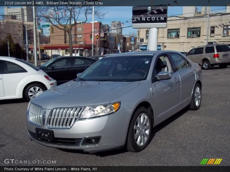 Brilliant Silver Metallic / Steel Gray 2010 Lincoln MKZ AWD