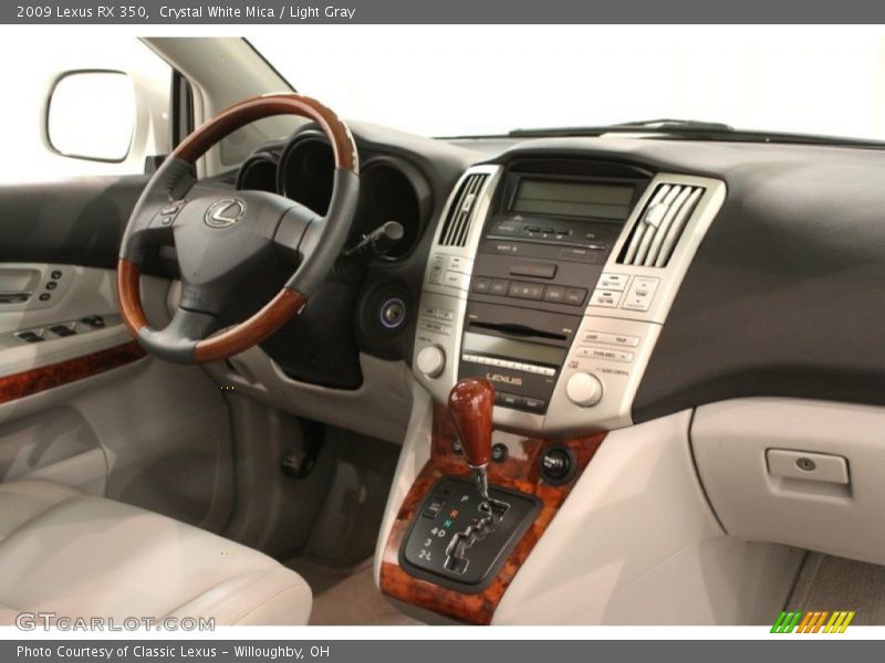 Crystal White Mica / Light Gray 2009 Lexus RX 350