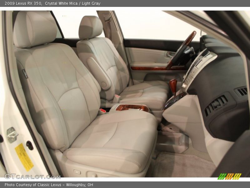 Crystal White Mica / Light Gray 2009 Lexus RX 350