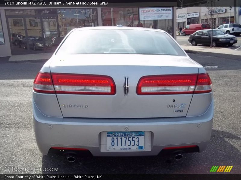 Brilliant Silver Metallic / Steel Gray 2010 Lincoln MKZ AWD