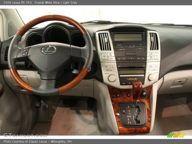 Crystal White Mica / Light Gray 2009 Lexus RX 350