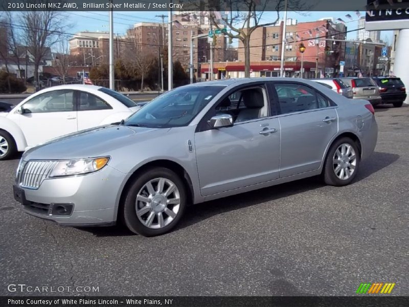 Brilliant Silver Metallic / Steel Gray 2010 Lincoln MKZ AWD
