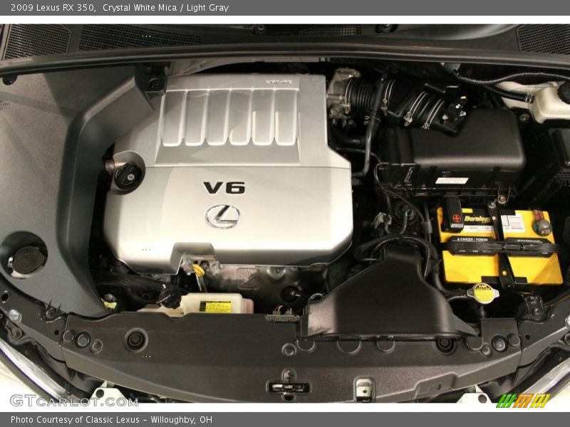 Crystal White Mica / Light Gray 2009 Lexus RX 350