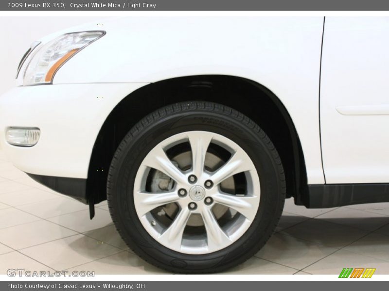 Crystal White Mica / Light Gray 2009 Lexus RX 350