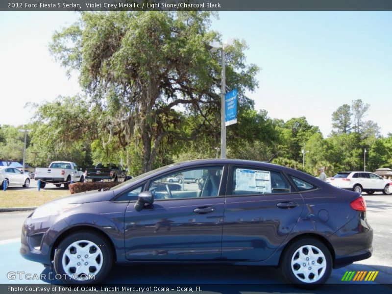 Violet Grey Metallic / Light Stone/Charcoal Black 2012 Ford Fiesta S Sedan