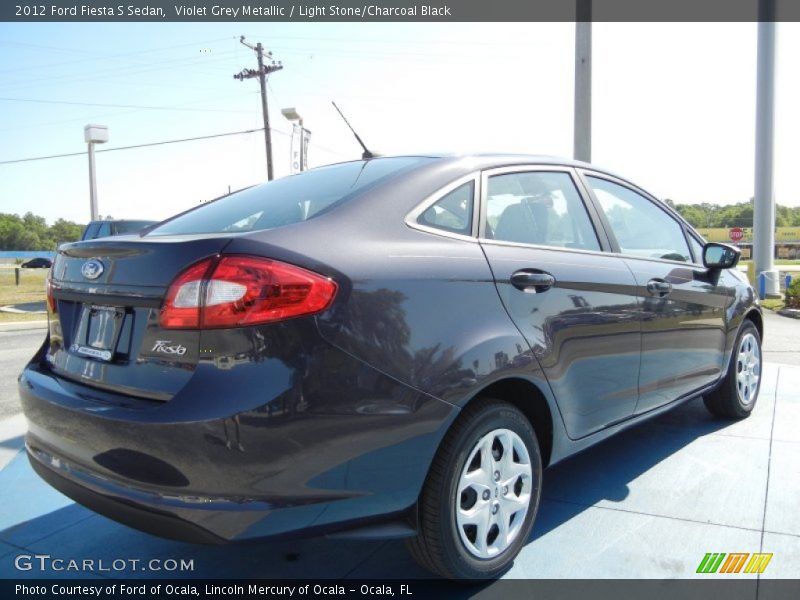 Violet Grey Metallic / Light Stone/Charcoal Black 2012 Ford Fiesta S Sedan