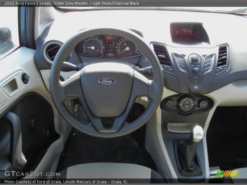 Violet Grey Metallic / Light Stone/Charcoal Black 2012 Ford Fiesta S Sedan