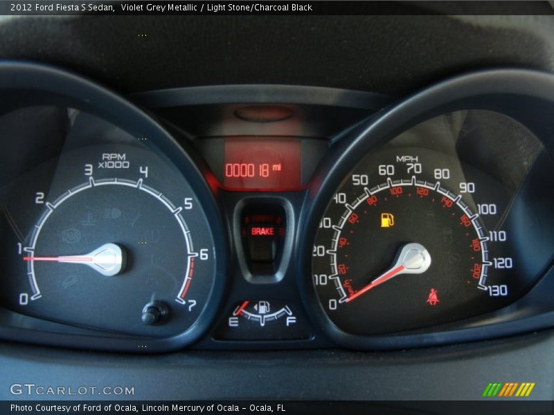 Violet Grey Metallic / Light Stone/Charcoal Black 2012 Ford Fiesta S Sedan
