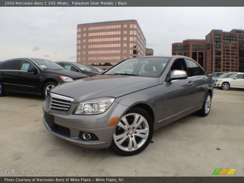 Palladium Silver Metallic / Black 2009 Mercedes-Benz C 300 4Matic