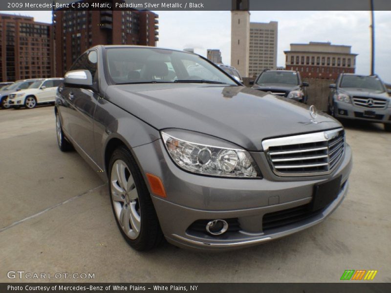 Palladium Silver Metallic / Black 2009 Mercedes-Benz C 300 4Matic