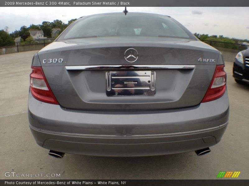 Palladium Silver Metallic / Black 2009 Mercedes-Benz C 300 4Matic
