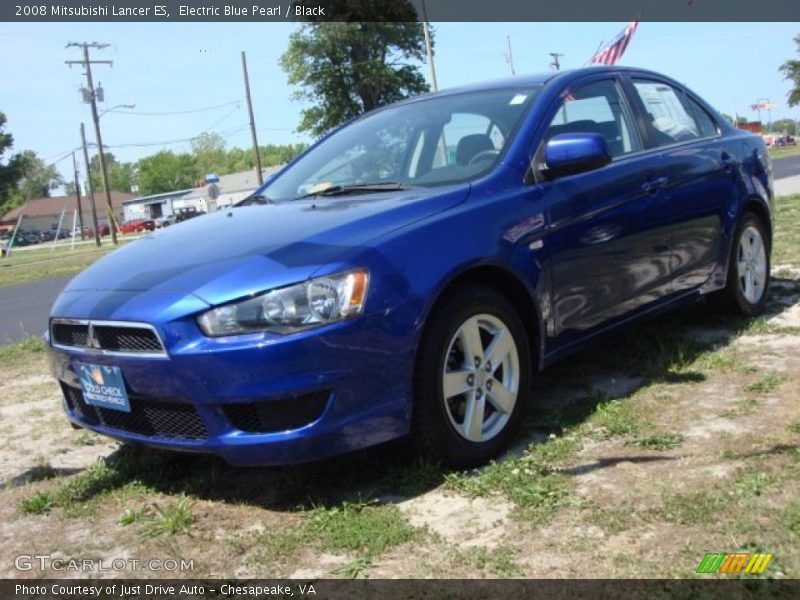 Electric Blue Pearl / Black 2008 Mitsubishi Lancer ES