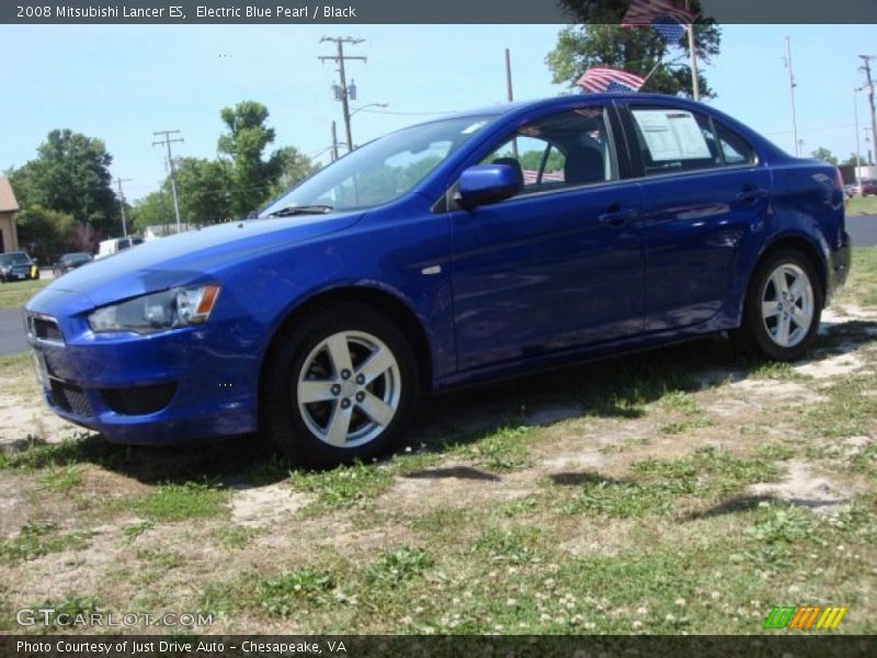 Electric Blue Pearl / Black 2008 Mitsubishi Lancer ES