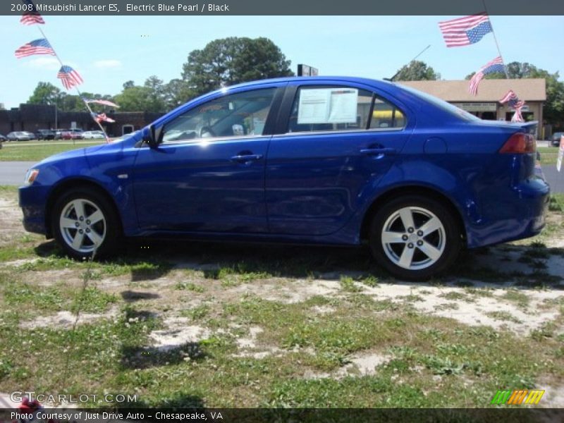 Electric Blue Pearl / Black 2008 Mitsubishi Lancer ES