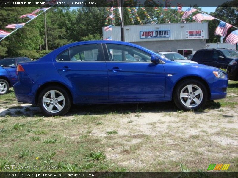 Electric Blue Pearl / Black 2008 Mitsubishi Lancer ES