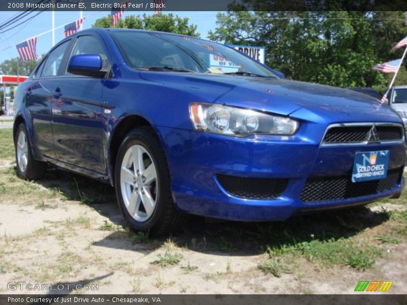 Electric Blue Pearl / Black 2008 Mitsubishi Lancer ES