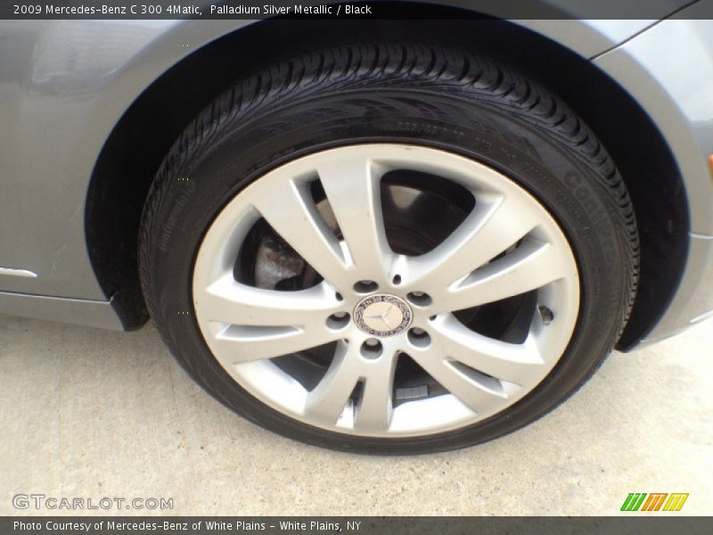 Palladium Silver Metallic / Black 2009 Mercedes-Benz C 300 4Matic