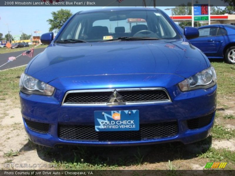 Electric Blue Pearl / Black 2008 Mitsubishi Lancer ES