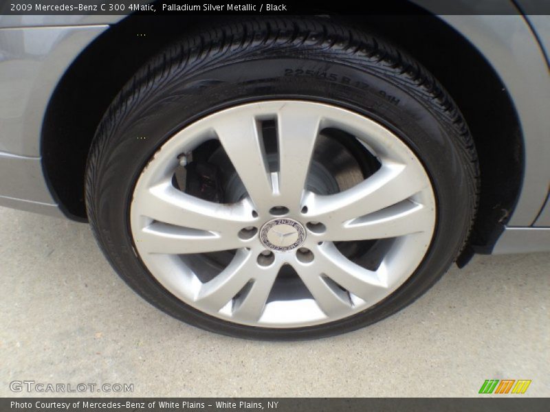 Palladium Silver Metallic / Black 2009 Mercedes-Benz C 300 4Matic