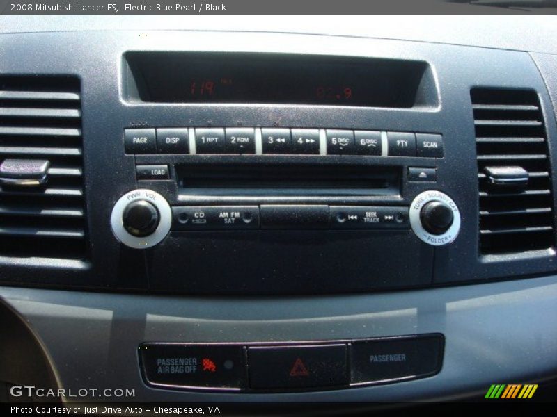 Electric Blue Pearl / Black 2008 Mitsubishi Lancer ES
