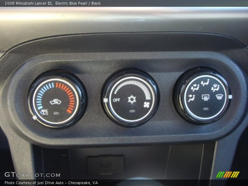 Electric Blue Pearl / Black 2008 Mitsubishi Lancer ES