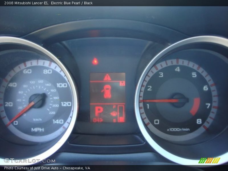 Electric Blue Pearl / Black 2008 Mitsubishi Lancer ES