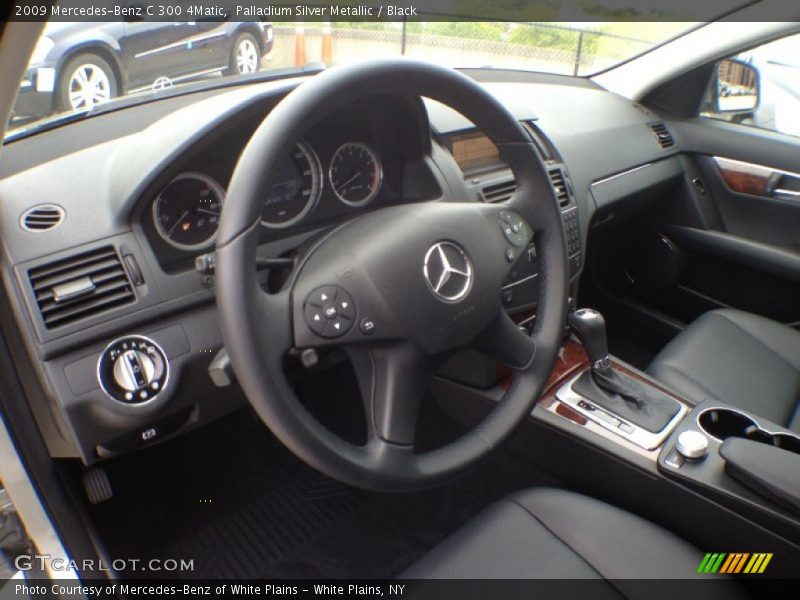 Palladium Silver Metallic / Black 2009 Mercedes-Benz C 300 4Matic