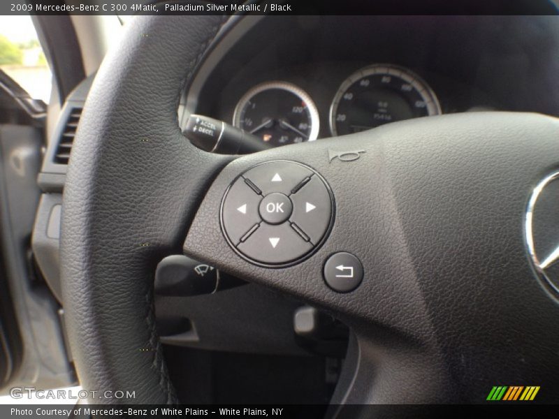 Palladium Silver Metallic / Black 2009 Mercedes-Benz C 300 4Matic