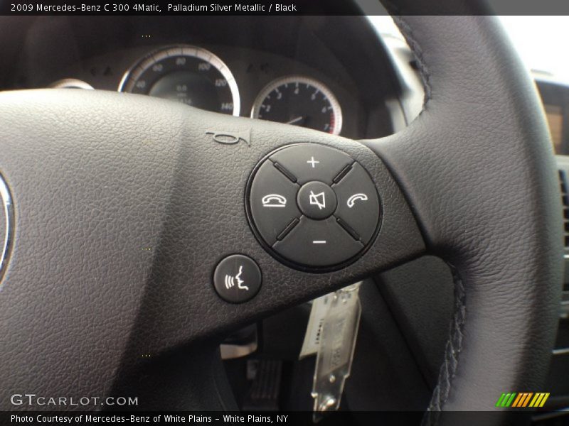 Palladium Silver Metallic / Black 2009 Mercedes-Benz C 300 4Matic