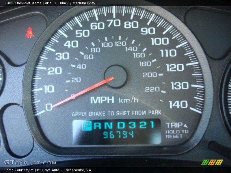 Black / Medium Gray 2005 Chevrolet Monte Carlo LT