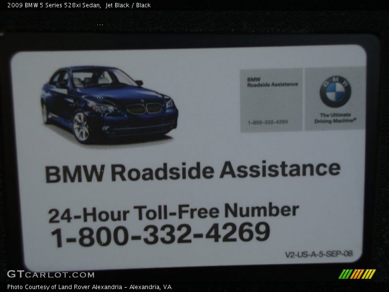 Jet Black / Black 2009 BMW 5 Series 528xi Sedan