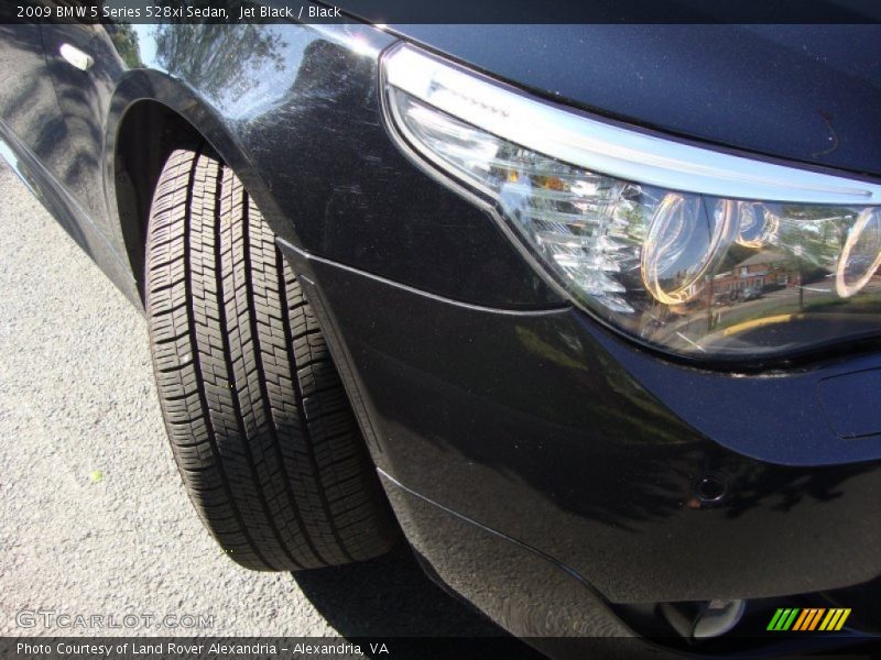 Jet Black / Black 2009 BMW 5 Series 528xi Sedan