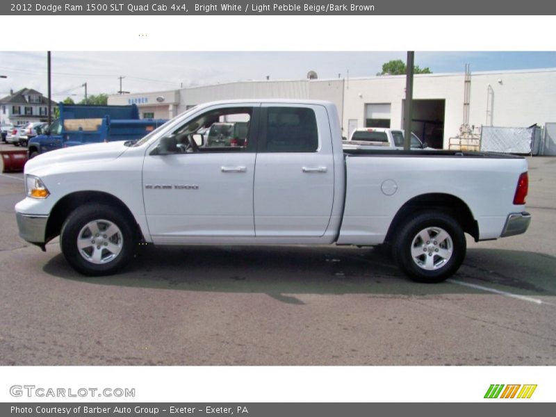 Bright White / Light Pebble Beige/Bark Brown 2012 Dodge Ram 1500 SLT Quad Cab 4x4