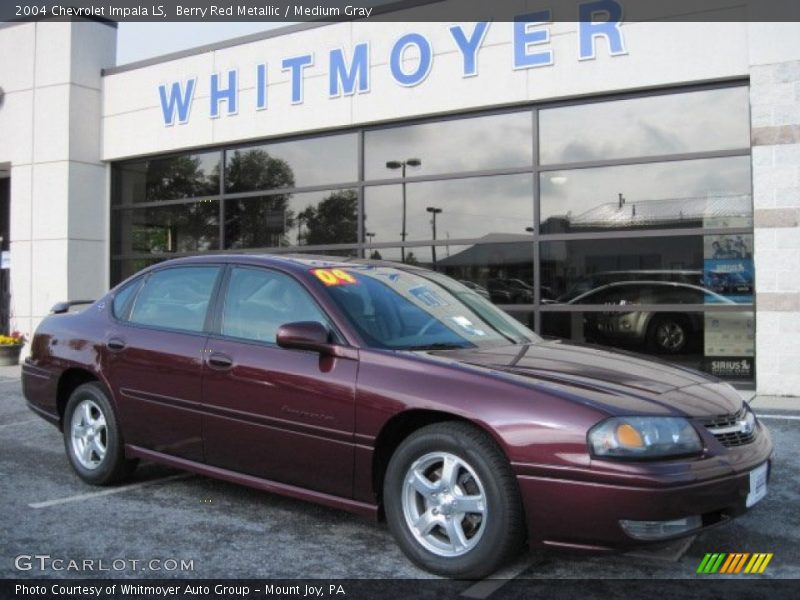 Berry Red Metallic / Medium Gray 2004 Chevrolet Impala LS