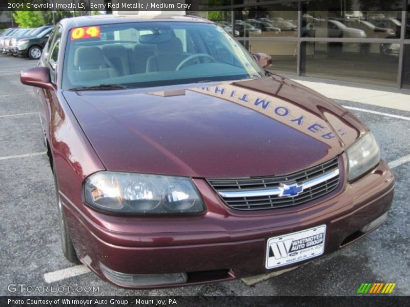 Berry Red Metallic / Medium Gray 2004 Chevrolet Impala LS