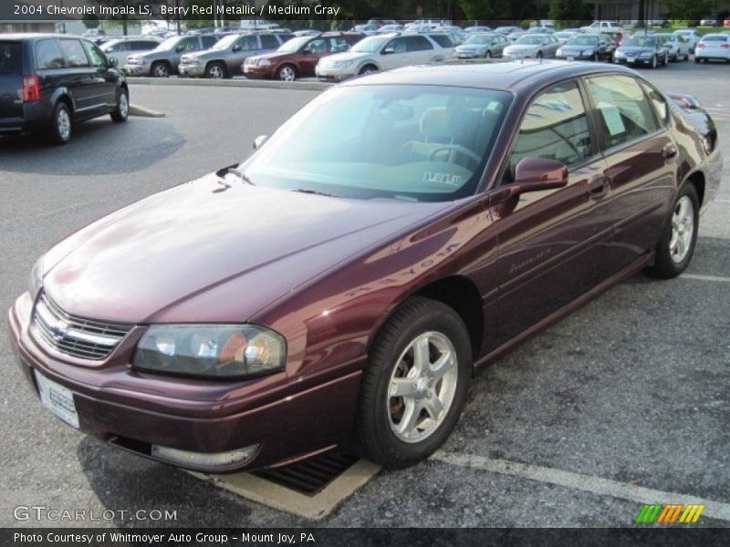 Berry Red Metallic / Medium Gray 2004 Chevrolet Impala LS