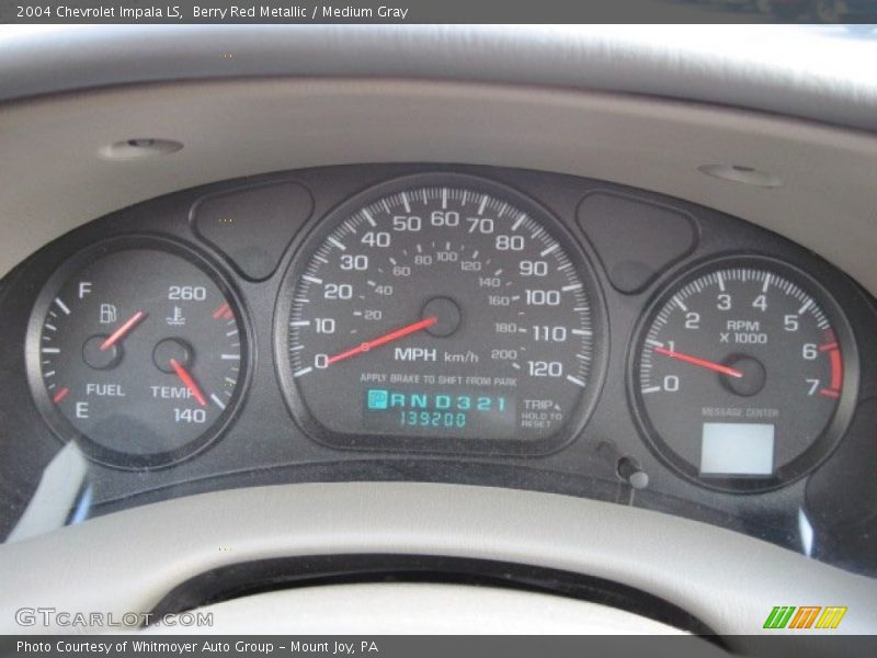 Berry Red Metallic / Medium Gray 2004 Chevrolet Impala LS