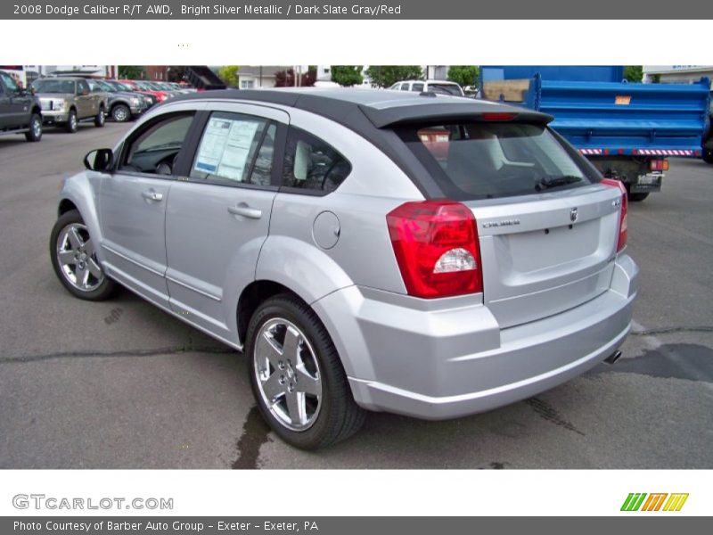 Bright Silver Metallic / Dark Slate Gray/Red 2008 Dodge Caliber R/T AWD