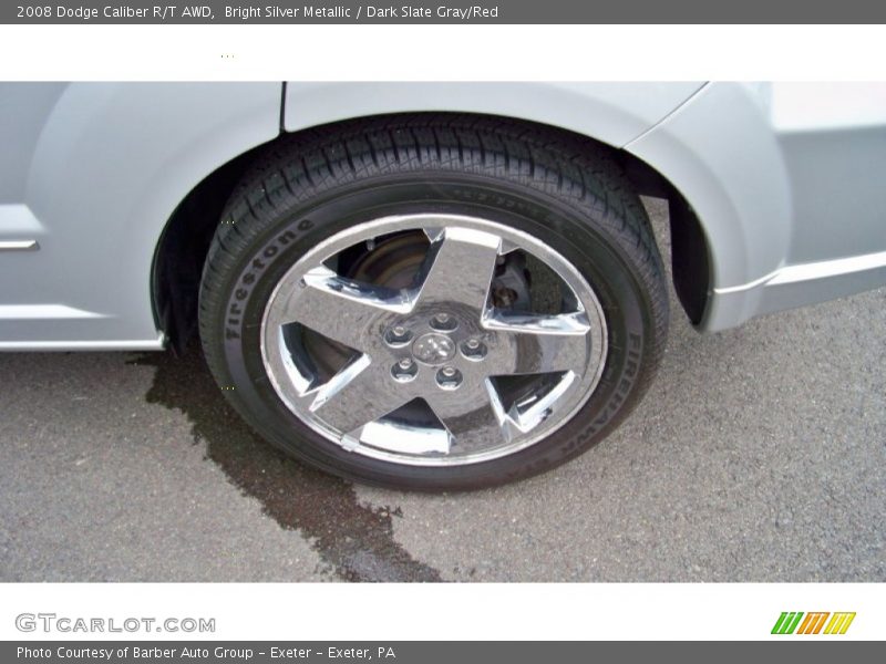 Bright Silver Metallic / Dark Slate Gray/Red 2008 Dodge Caliber R/T AWD