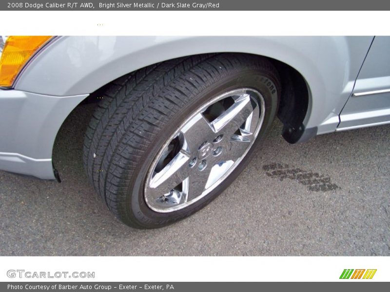 Bright Silver Metallic / Dark Slate Gray/Red 2008 Dodge Caliber R/T AWD