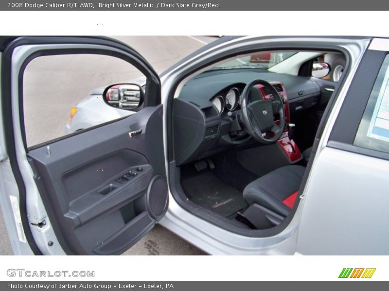 Bright Silver Metallic / Dark Slate Gray/Red 2008 Dodge Caliber R/T AWD