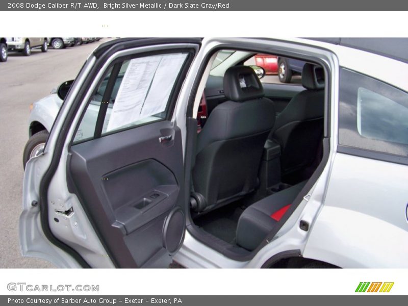 Bright Silver Metallic / Dark Slate Gray/Red 2008 Dodge Caliber R/T AWD