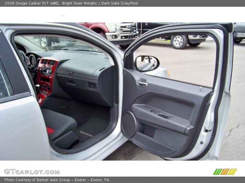 Bright Silver Metallic / Dark Slate Gray/Red 2008 Dodge Caliber R/T AWD