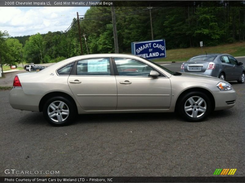 Gold Mist Metallic / Neutral Beige 2008 Chevrolet Impala LS