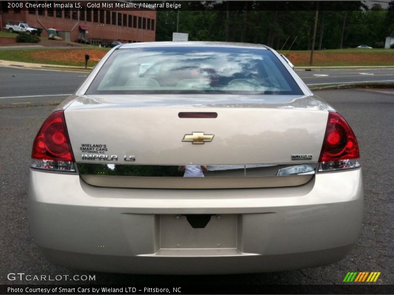 Gold Mist Metallic / Neutral Beige 2008 Chevrolet Impala LS