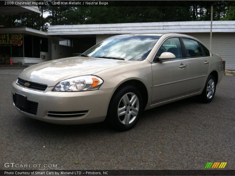 Gold Mist Metallic / Neutral Beige 2008 Chevrolet Impala LS